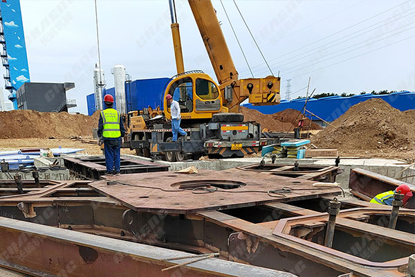 湖北年產(chǎn)60萬噸鋼渣線項目安裝現(xiàn)場 湖北年產(chǎn)60萬噸鋼渣線項目安裝現(xiàn)場